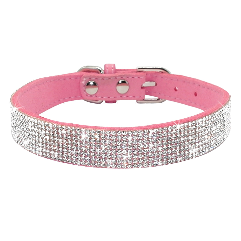 Shiny Hot Rhinestone Dog Cat Comfortable Korean Velvet Pet Leash