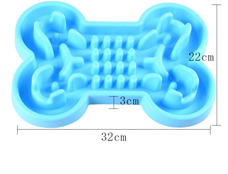 Nouveau Bol Anti-Glouton pour Chien avec Puzzle Os Fournitures pour Animaux de Compagnie