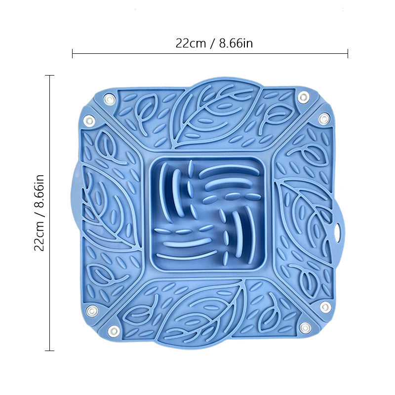 Gamelle pliable en silicone pour animaux de compagnie, mangeoire lente multifonctionnelle