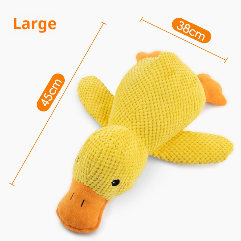 Jouet en Peluche pour Animaux de Compagnie, Canard Apaisant pour Chien, Jouets en Peluche Canard, Jouet à Mâcher Couineur pour Chiot, Jouet Oreiller à Mâcher pour le Nettoyage des Dents des Animaux de Compagnie, Fournitures pour Animaux de Compagnie