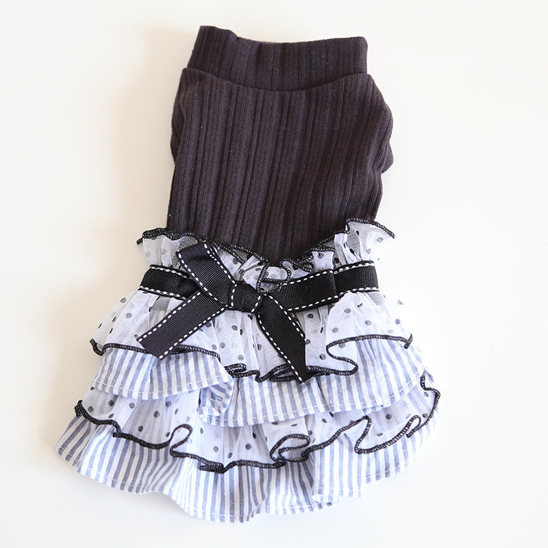 Polka Dot Lace Cake Dress Pet Clothes