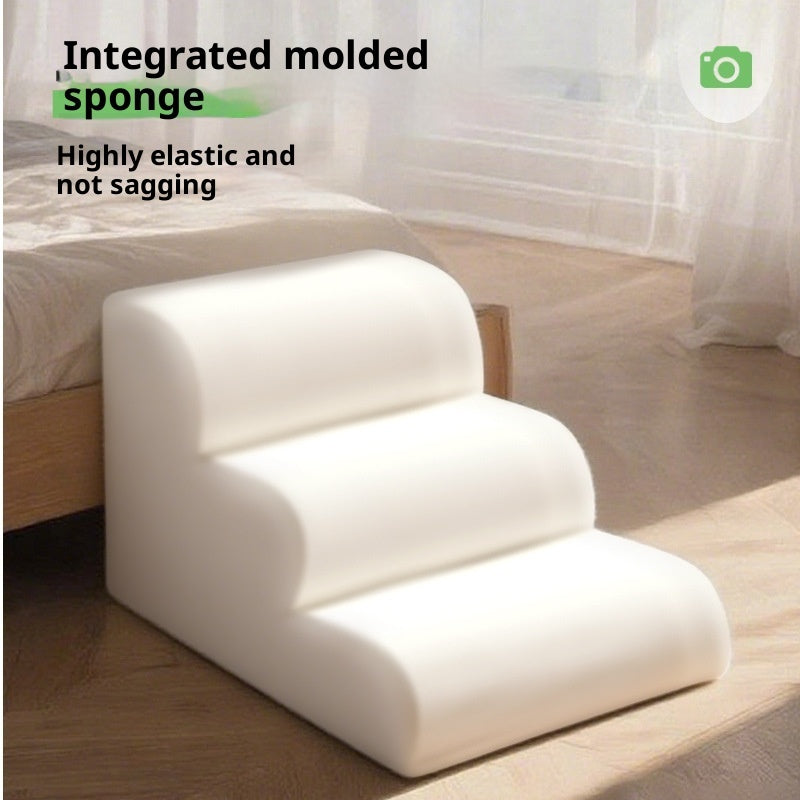 Escalier pour animaux en mousse, déhoussable, lavable et antidérapant