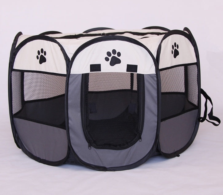 Parc pliable octogonal en tissu Oxford pour chat et chien