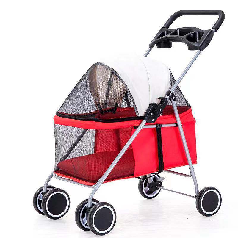 Poussette pour animaux de compagnie, pliable et portable, pour chat et petit chien, légère et pratique