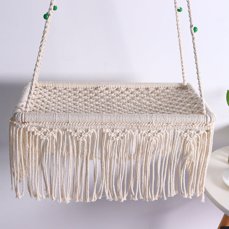 Balancelle pour chat en macramé, lit suspendu pour animal de compagnie en corde de coton