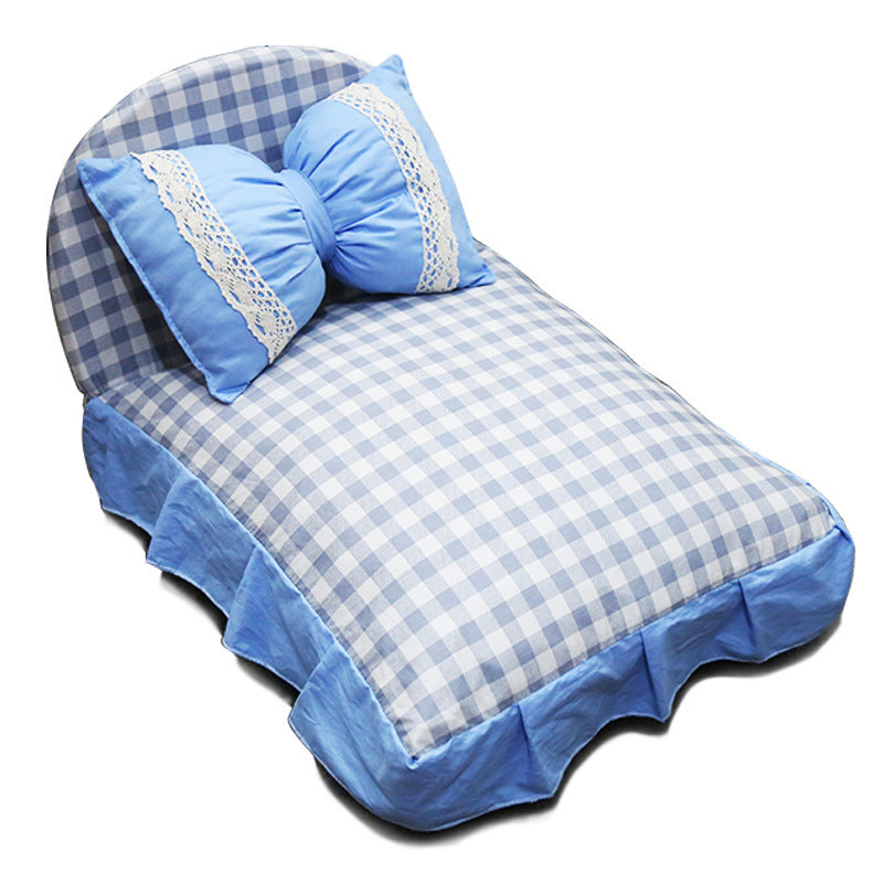 Panier pour animal de compagnie style princesse, déhoussable et lavable