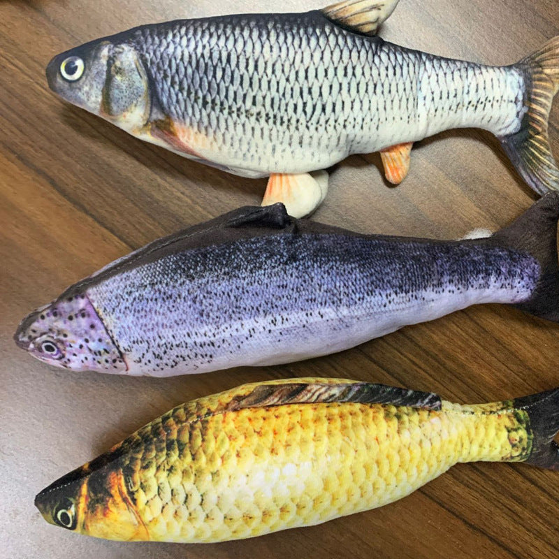 Version sans herbe à chat - Jouet électrique de simulation de poisson sauteur