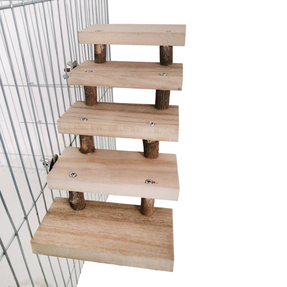 Animaux - Jouet pour animaux domestiques escalier en bois naturel
