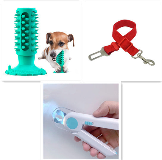 Brosse à Dents pour Chien Nettoyage des Dents Ventouse Bâtonnet Molaire Jouet à Mâcher pour Chien