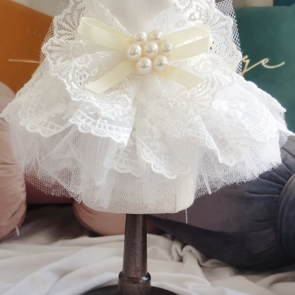 Robe de mariée blanche pour chien