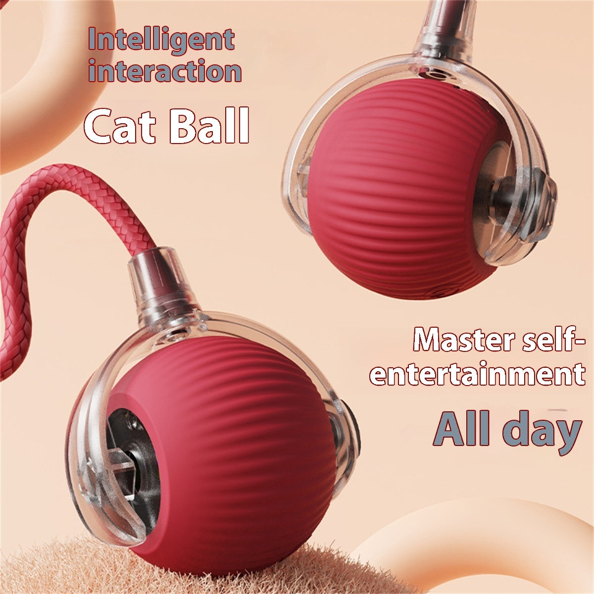 Jouet électrique pour chat, balle automatique pour chat, balle roulante pour divertissement autonome