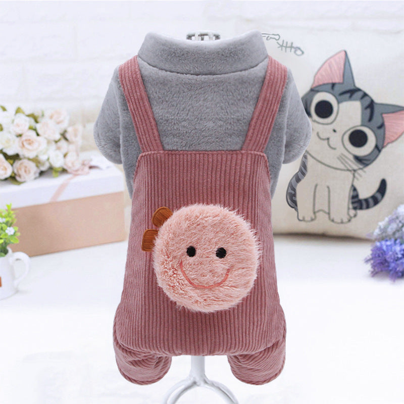 Small Dog Teddy Bichon Pomeranian Chihuahua Plush Cotton Coat