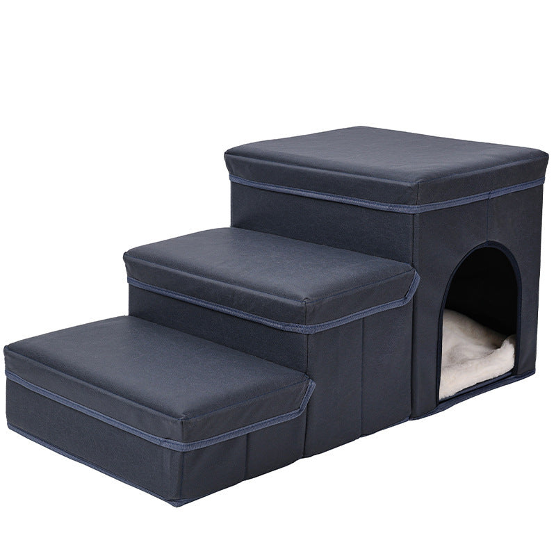 Cage chenil multifonctionnelle, escaliers pour chiens, lit supérieur, canapé, rampe pour chiots, fournitures pour animaux de compagnie