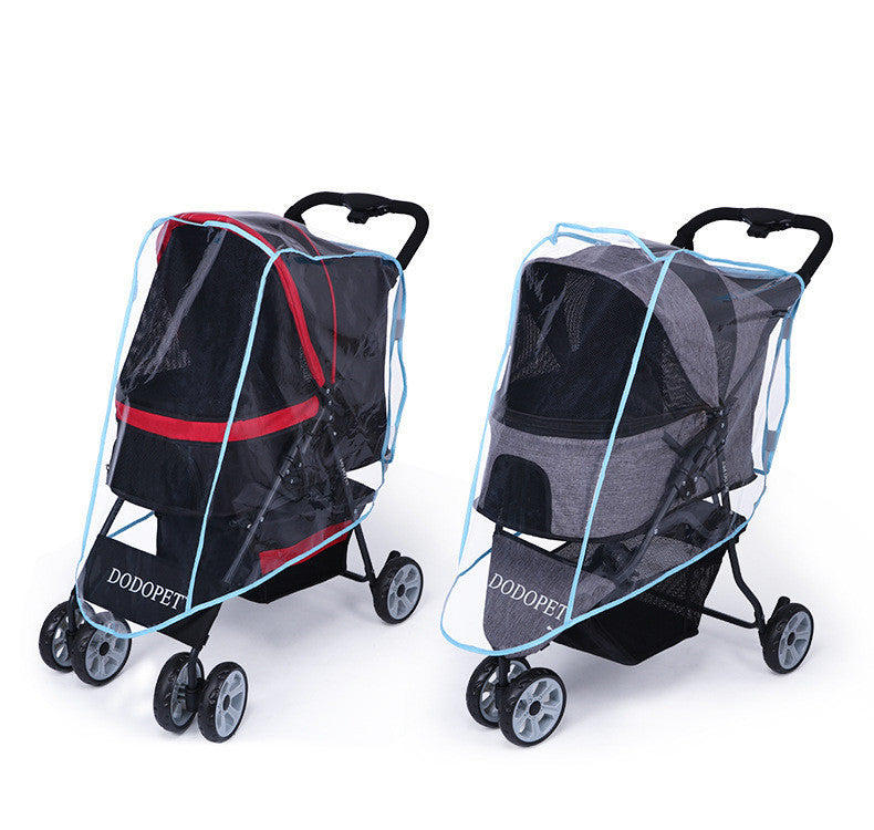 Housse de pluie pour poussette d'animaux, imperméable pour poussette de bébé, housse de pluie et coupe-vent pour poussette pour chien