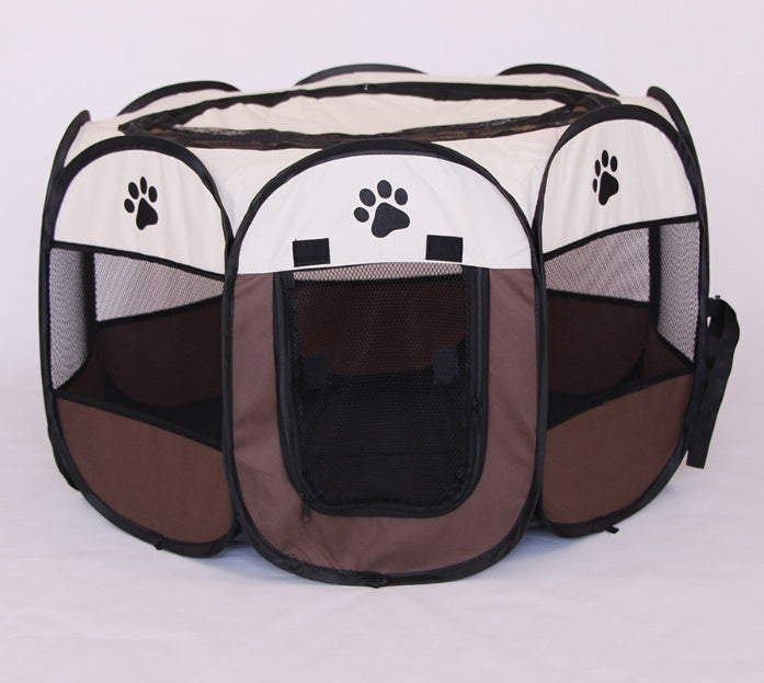 Parc pliable octogonal en tissu Oxford pour chat et chien