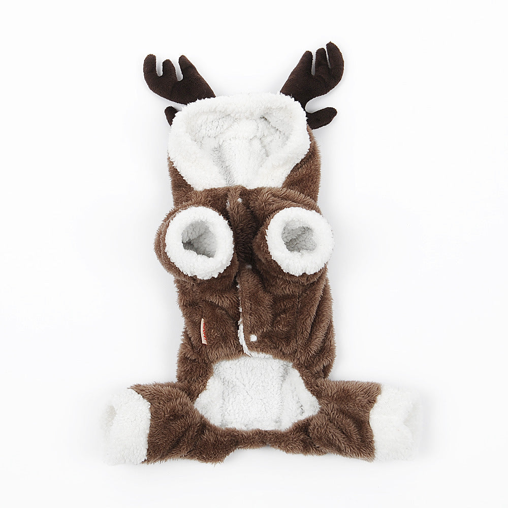 Vêtements de Noël pour chien motif élan