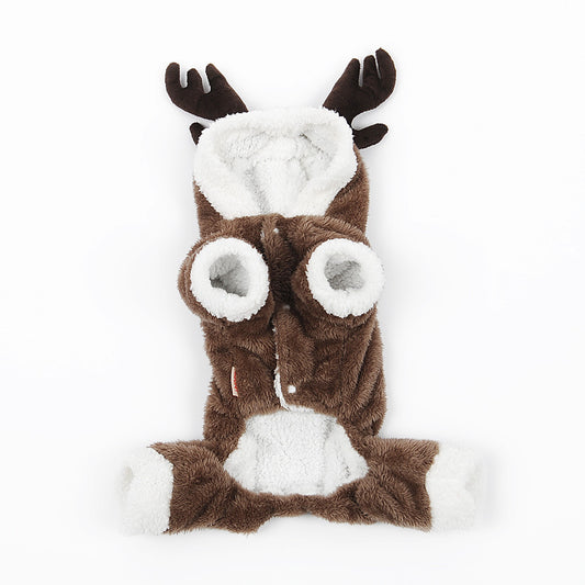 Vêtements de Noël pour chien motif élan