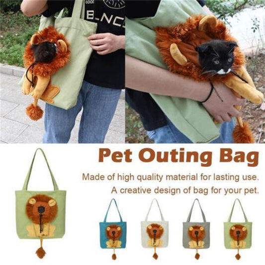 Sacs de transport pour animaux de compagnie souples à motif lion, sac portable et respirant, sacs de transport pour chiens et chats pour voyages avec fermetures éclair de sécurité