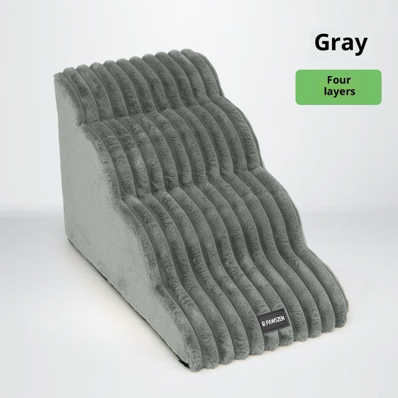 Escalier pour animaux en mousse, déhoussable, lavable et antidérapant