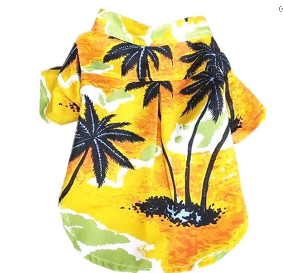 Hawaiian dog style shirt clothes