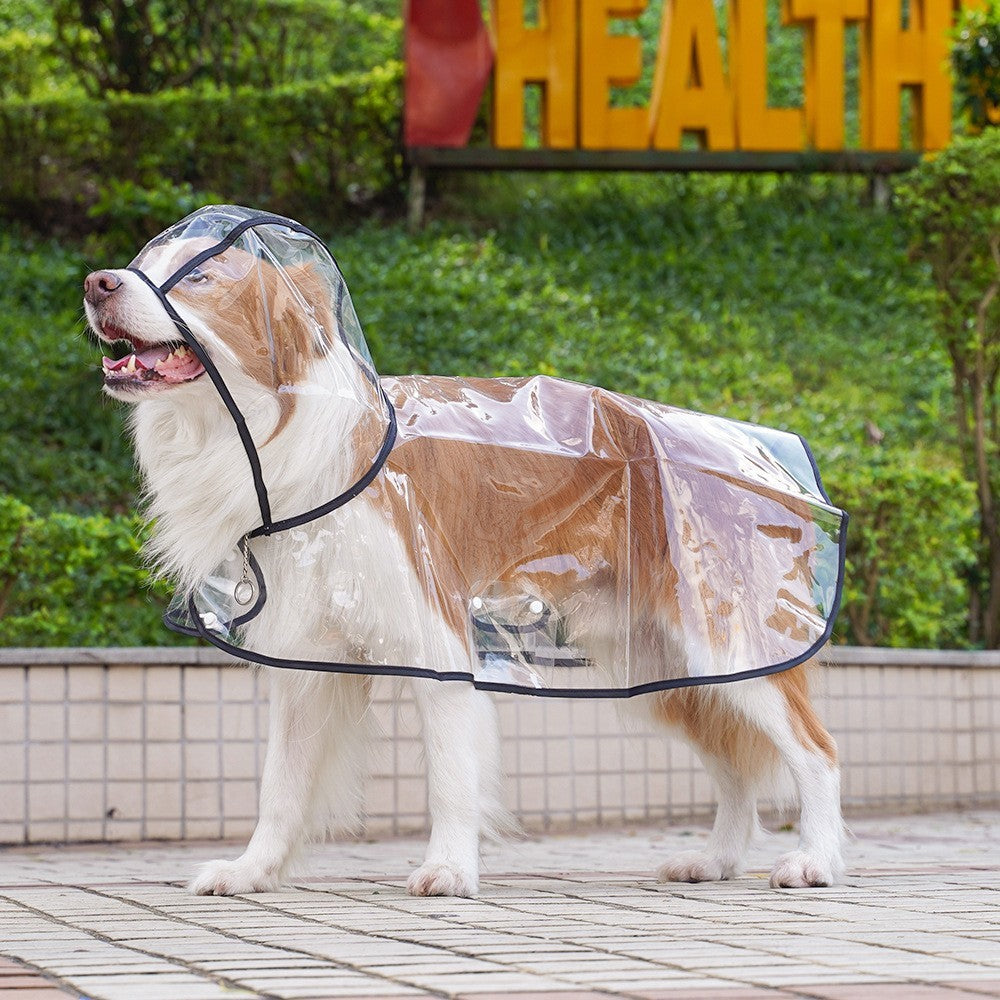Imperméable transparent pour chiens de petite et moyenne taille, vêtement de pluie pour animaux avec capuche, matériaux légers et respirants, idéal pour les promenades en extérieur