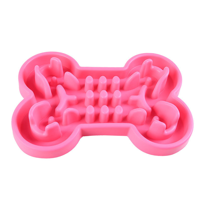Nouveau Bol Anti-Glouton pour Chien avec Puzzle Os Fournitures pour Animaux de Compagnie