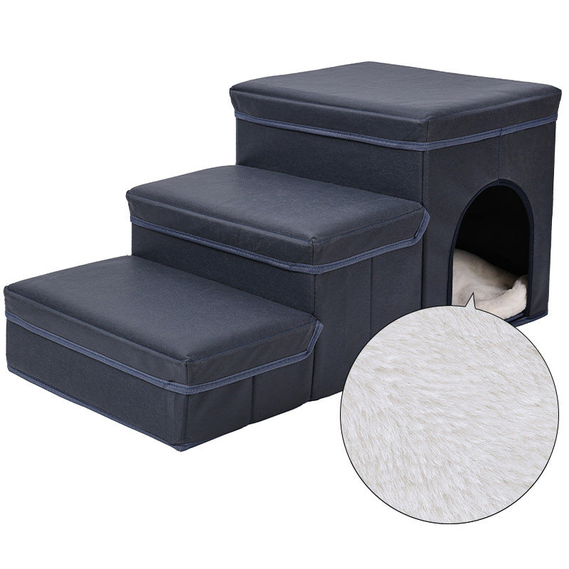 Cage chenil multifonctionnelle, escaliers pour chiens, lit supérieur, canapé, rampe pour chiots, fournitures pour animaux de compagnie