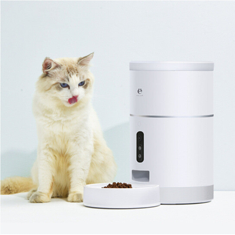 Distributeur de nourriture automatique pour chien et chat avec caméra grand angle, contrôle par application, accessoires pour animaux