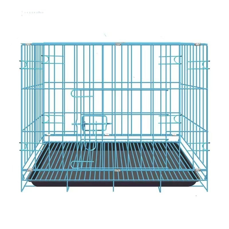 Cage pour petit chien, niche pour chiot, cage pour chat avec bac à litière séparé, taille moyenne
