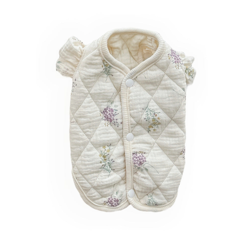 Vêtements pour animaux, vêtements rembourrés en coton, vêtements d'intérieur