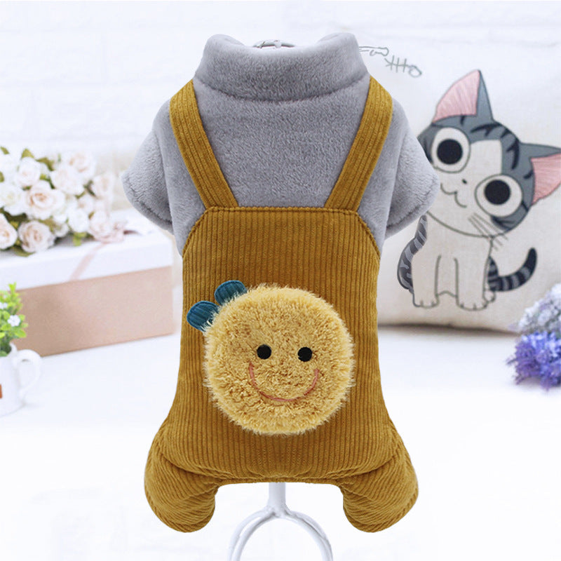Manteau en coton en peluche pour petit chien type bichon, poméranien ou chihuahua