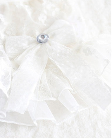 Robe de mariée en dentelle pour petit animal de compagnie, style été