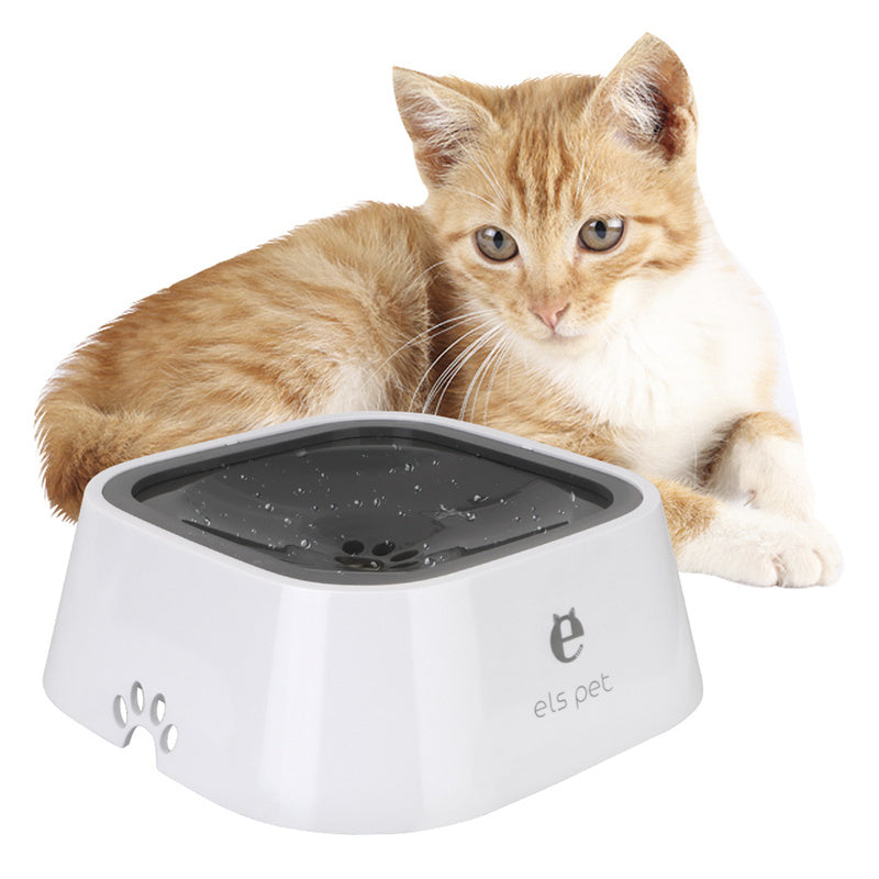 Bol à eau flottant pour chat et chien de 1,5 L, gamelle anti-éclaboussures, abreuvoir lent, fontaine pour animaux de compagnie en ABS et PP, fournitures pour chiens