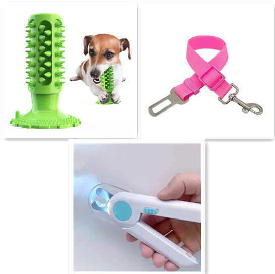 Brosse à Dents pour Chien Nettoyage des Dents Ventouse Bâtonnet Molaire Jouet à Mâcher pour Chien