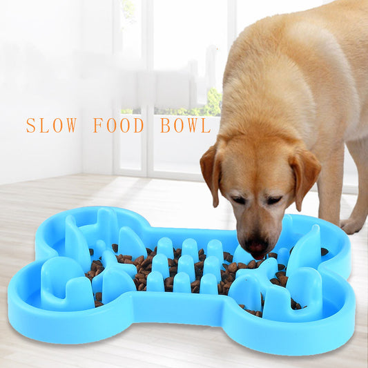 Nouveau Bol Anti-Glouton pour Chien avec Puzzle Os Fournitures pour Animaux de Compagnie