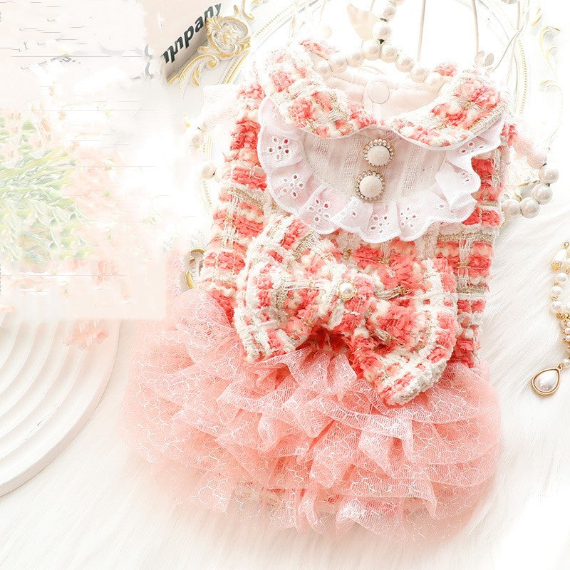 Robe en dentelle pour petits chiens