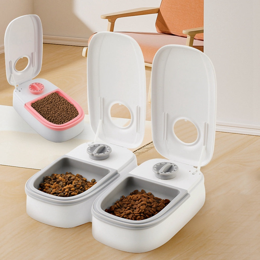 Distributeur automatique de nourriture intelligent pour chats et chiens avec minuterie et bol en acier inoxydable, fournitures pour animaux de compagnie