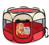 Folding Octagonal Pet Fence Oxford Cloth Cat And Dog Kennel