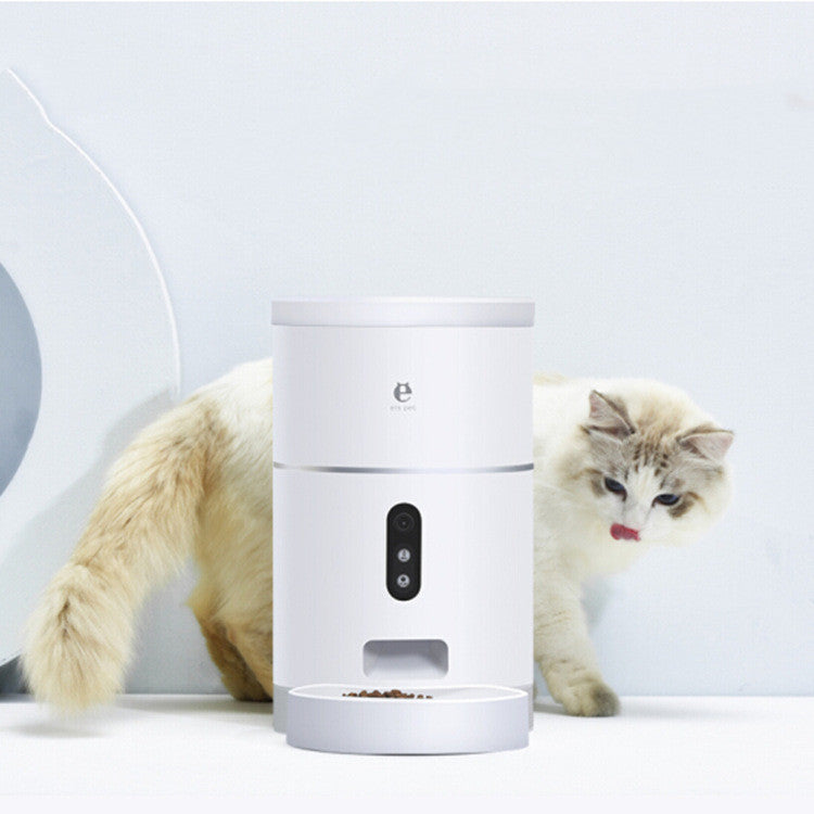 Distributeur de nourriture automatique pour chien et chat avec caméra grand angle, contrôle par application, accessoires pour animaux