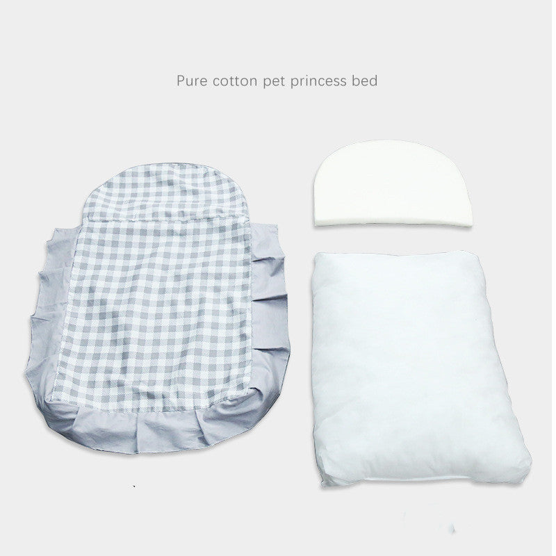 Panier pour animal de compagnie style princesse, déhoussable et lavable