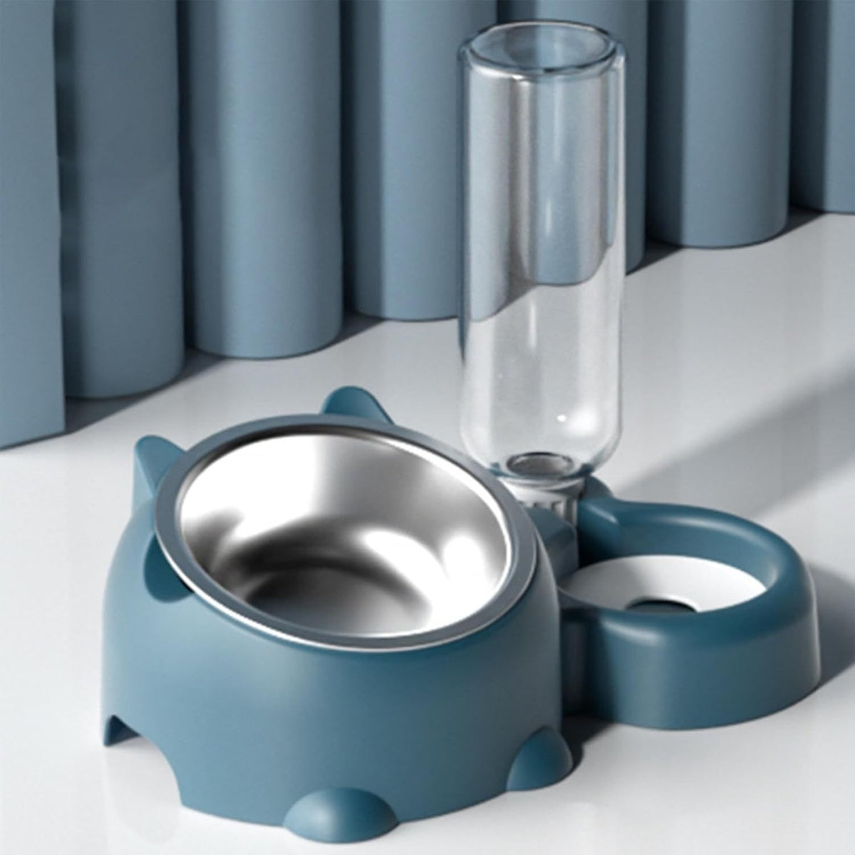 Ensemble gamelles pour chat – Gamelle inclinée à 16 degrés pour chien avec distributeur d'eau, gamelle amovible pour animaux de compagnie, gamelle pour boire et manger pour chien, gamelle amovible pour chats et chiens