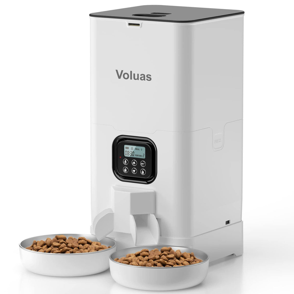 Distributeur automatique intelligent de nourriture pour animaux à double gamelle