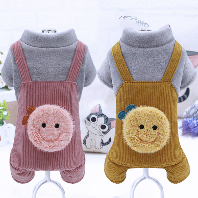 Small Dog Teddy Bichon Pomeranian Chihuahua Plush Cotton Coat