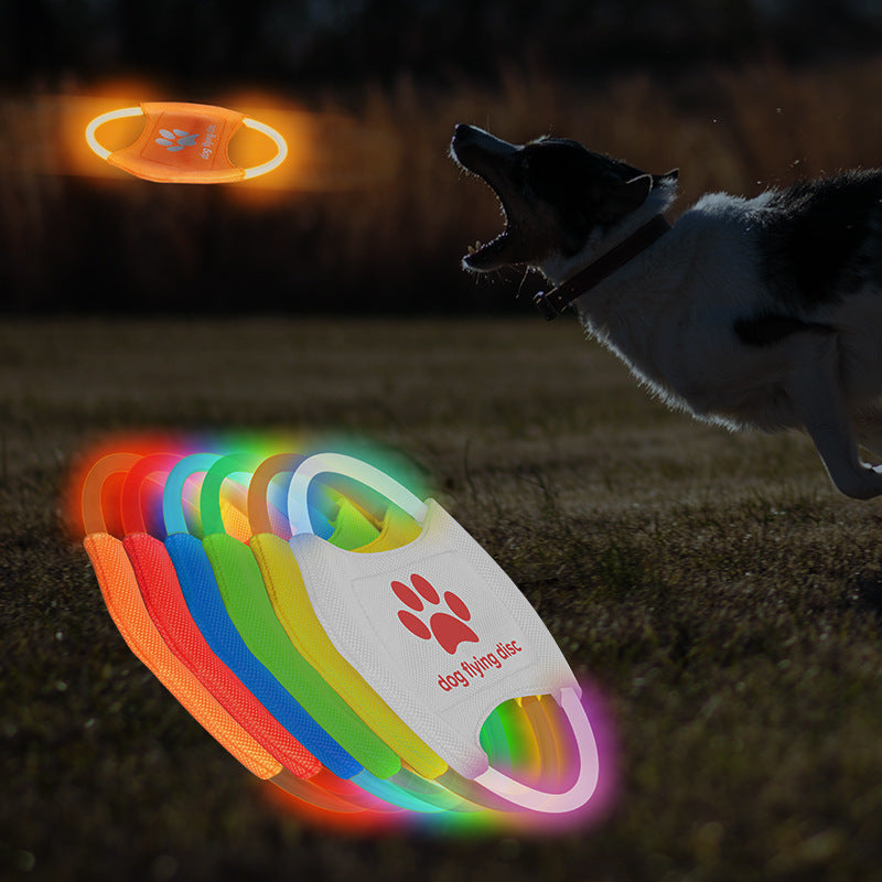 Disques volants lumineux pour chien - Jouets interactifs lumineux à LED pour l'entraînement - Accessoires pour animaux de compagnie
