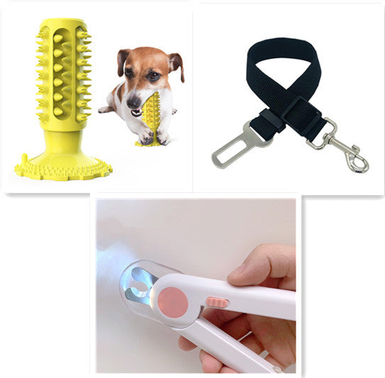 Brosse à Dents pour Chien Nettoyage des Dents Ventouse Bâtonnet Molaire Jouet à Mâcher pour Chien