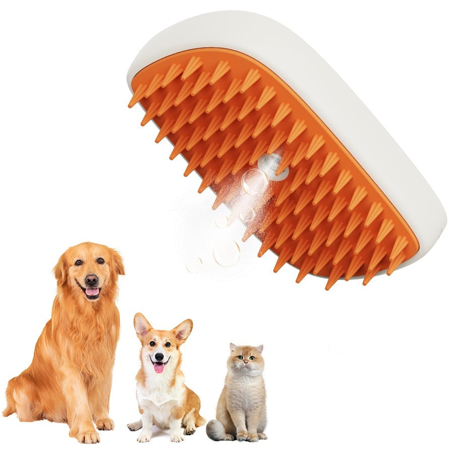 Brosse à vapeur rechargeable par USB pour animaux, peigne de massage par pulvérisation, accessoires de toilettage, brosse à vapeur pour chat, produits pour animaux