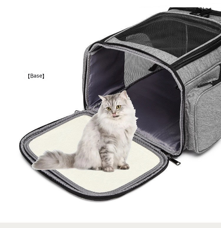 Sac de transport extensible pour animaux de compagnie, sac de transport pour chien grande capacité, sac à dos portable pour chat, sac pour chat pliable