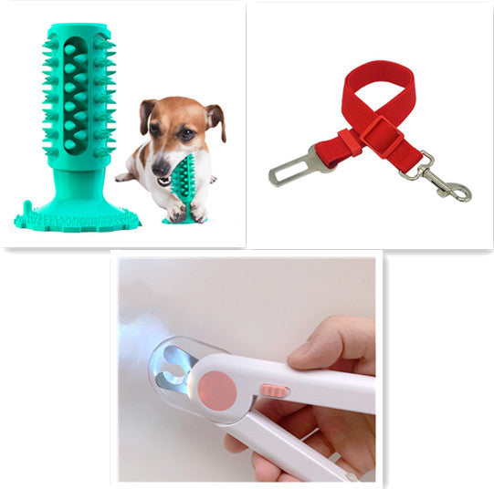 Brosse à Dents pour Chien Nettoyage des Dents Ventouse Bâtonnet Molaire Jouet à Mâcher pour Chien