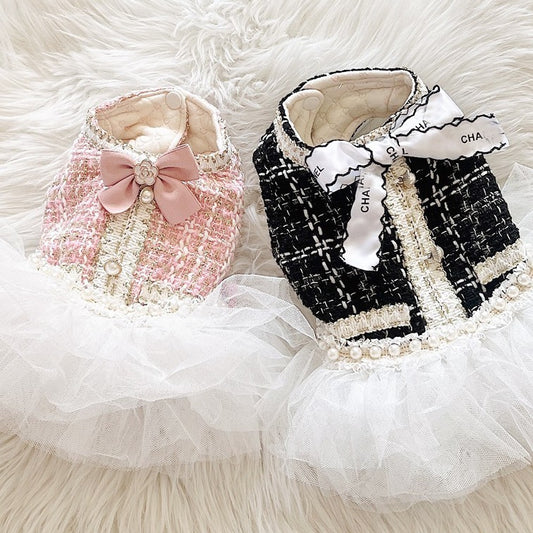 Robe en dentelle pour petits chiens