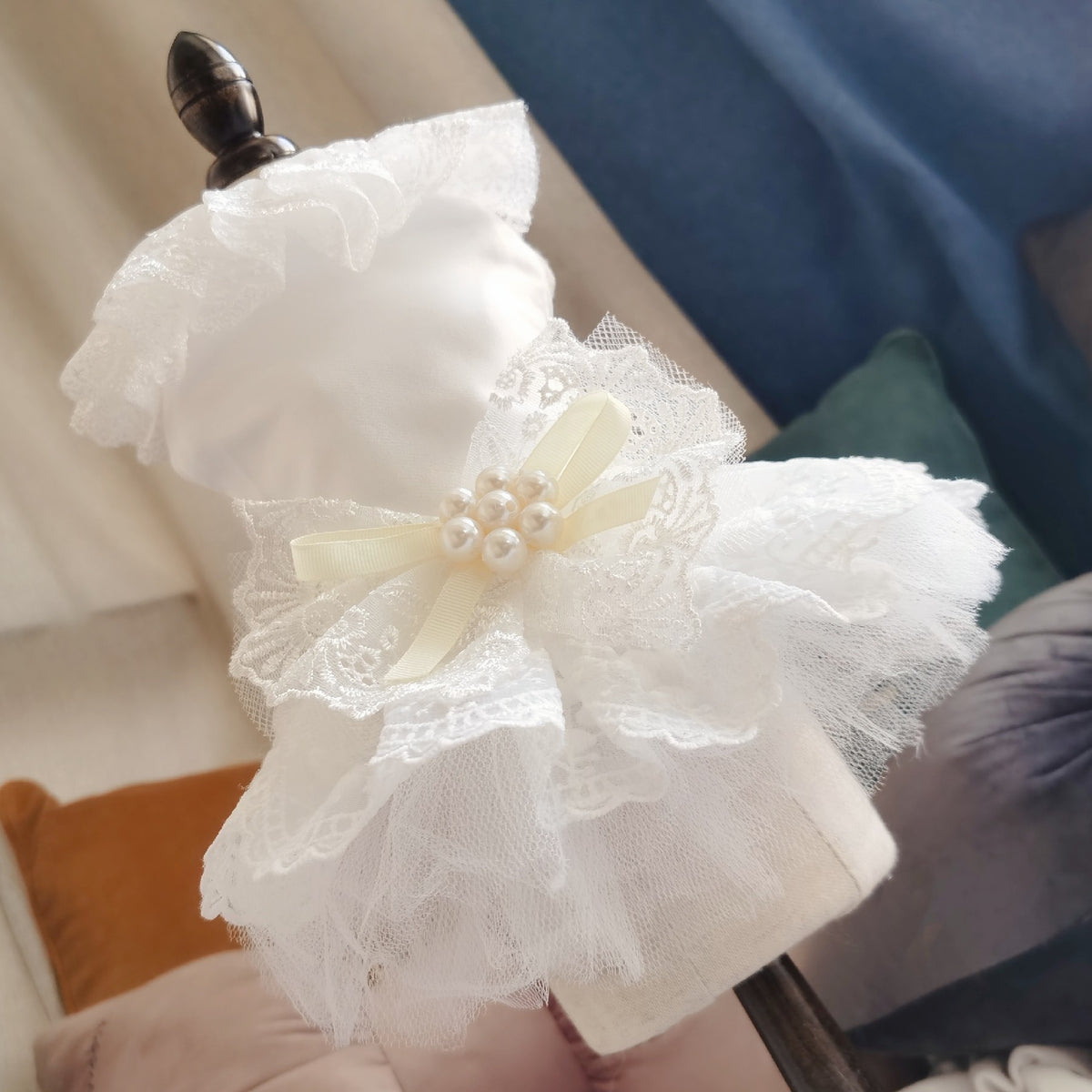 Robe de mariée blanche pour chien